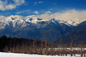 Snowy mountains in the Autonomous Province of Trento