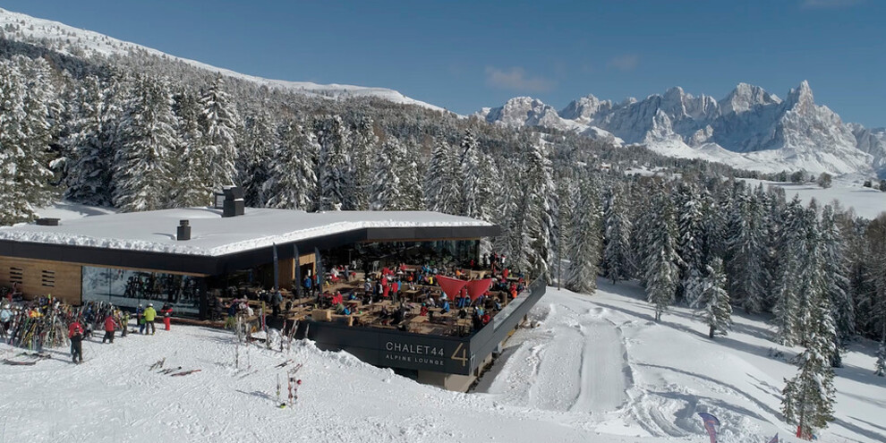 Chalet 44 Alpine Lounge: Blick auf Lagorai und Pale di San Martino 