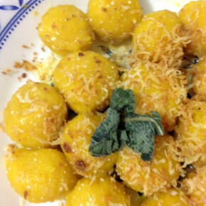 Dýně a Ricotta Gnocchi