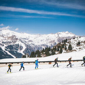 Ski mountaineering at Malga Fevri | © APT Madonna di Campiglio, Pinzolo, Val Rendena