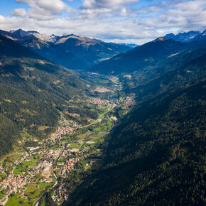 The Val Rendena seen from above | © APT Madonna di Campiglio, Pinzolo, Val Rendena