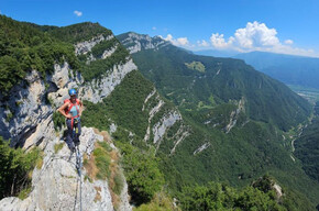 Gerardo Sega via ferrata - scenic stopping point | © APT Rovereto Vallagarina Monte Baldo