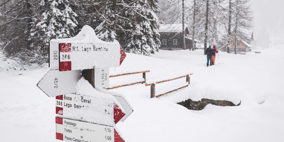 Nevicata - Lago Nambino | © Simone Mondino