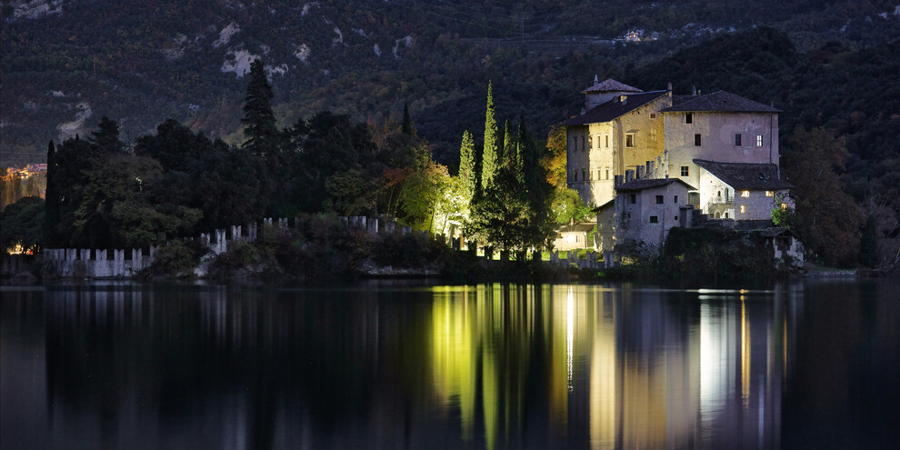 Restaurant Castel Toblino, meer van Toblino