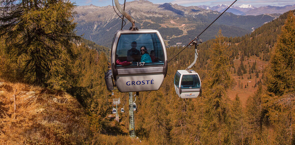 Herbst geöffnete Aufstiegsanlagen