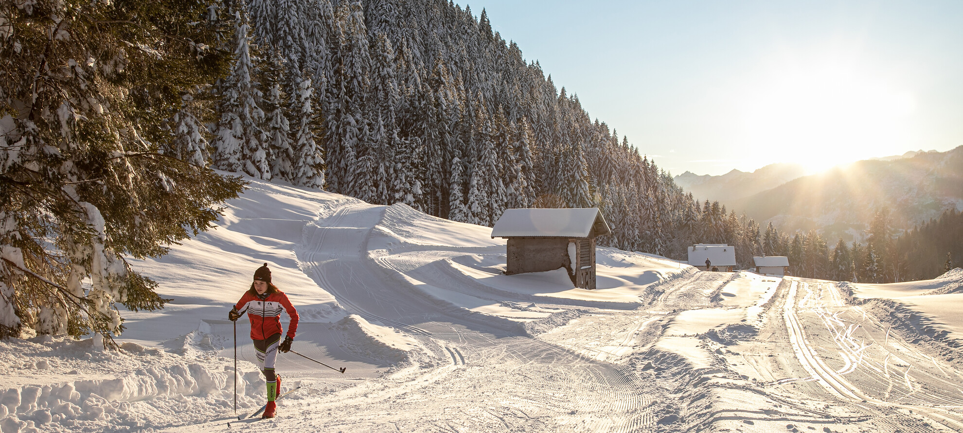 Skiing in the silence