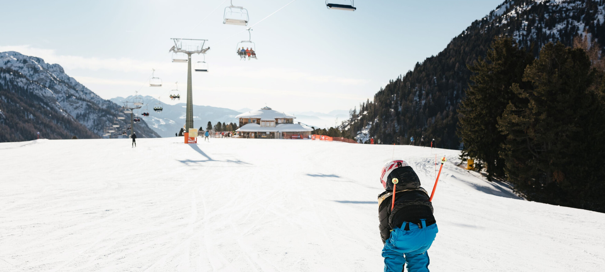 On the snow with mum and dad