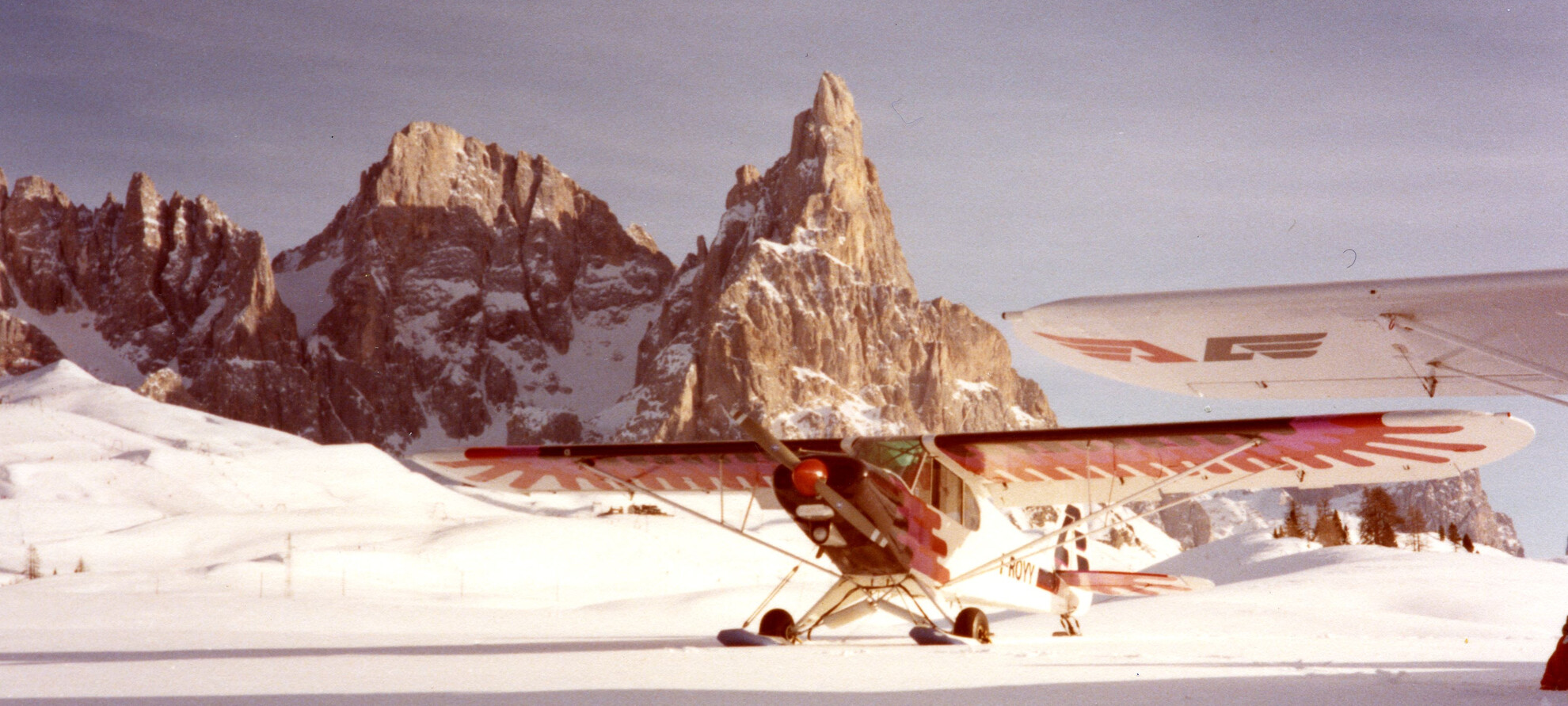 Il tramonto dietro le Dolomiti