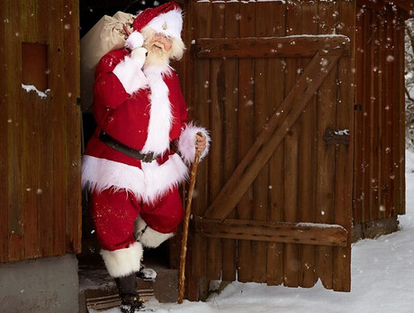 Father Christmas in the carriage