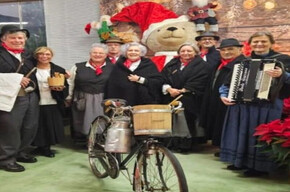 group of musicians in traditional Trentino dress