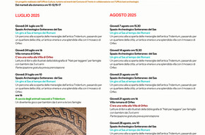 Archäologie im Sommer in Trient – Unterirdischer Archäologischer Raum des Sas und Villa Romana di Orfeo