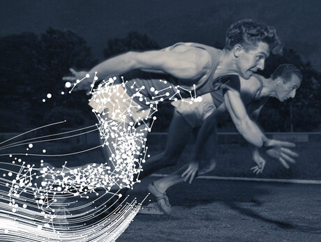 In view of the shot. Exhibition of historical photographs and video mapping - Palazzo delle Albere