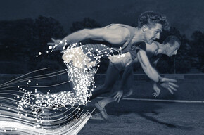 In view of the shot. Exhibition of historical photographs and video mapping - Palazzo delle Albere