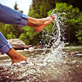 Feel the nature barefoot