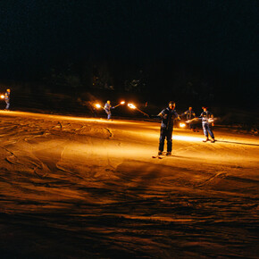  Torchlight procession on the ski slopes 