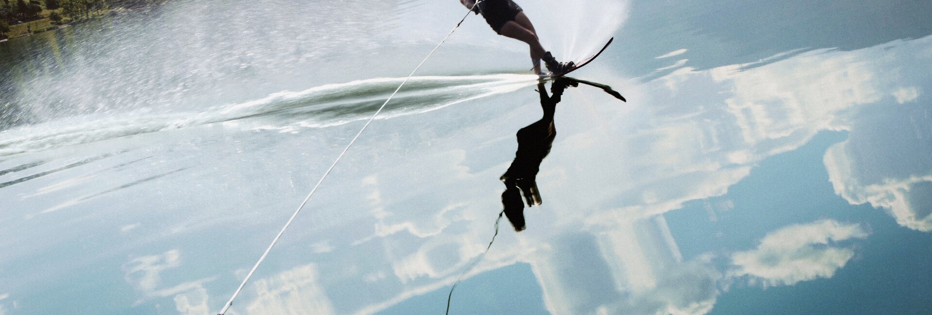 Water skiing on Lake Caldonazzo - Trentino