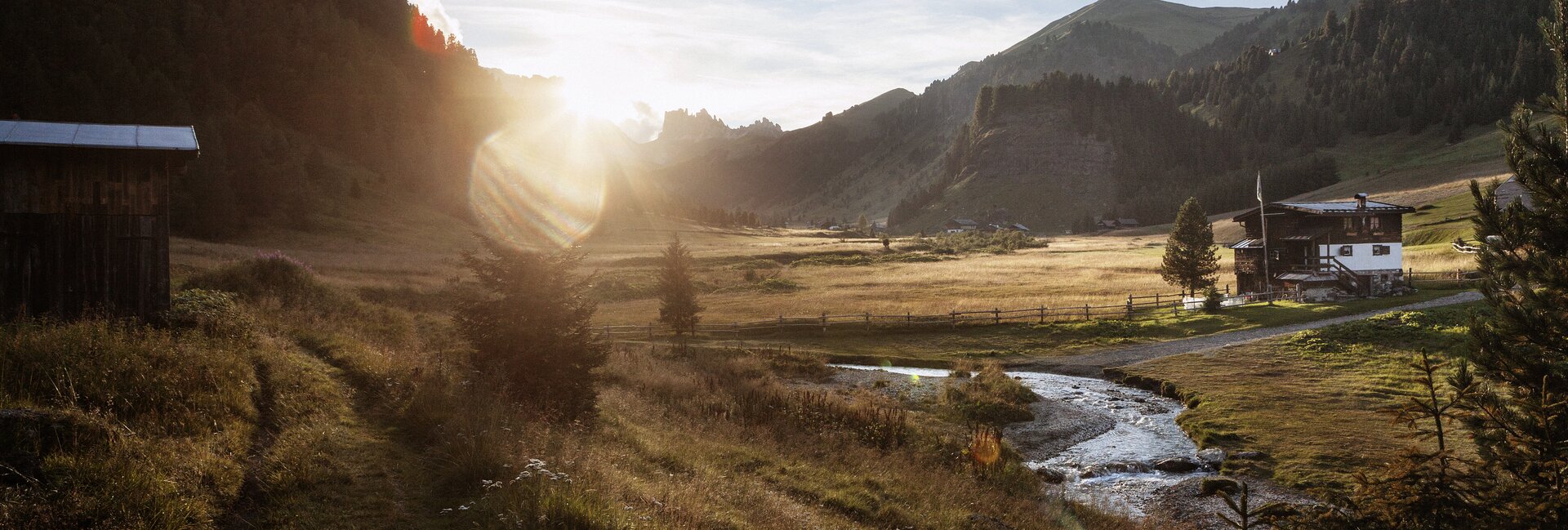 Val di Fassa - Val Duron - Panorama al tramonto
