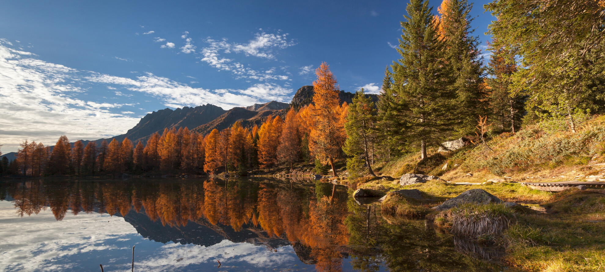 Wo das Laub im Trentino bewundern