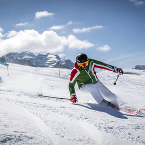 skiers in the mountains of Trentino