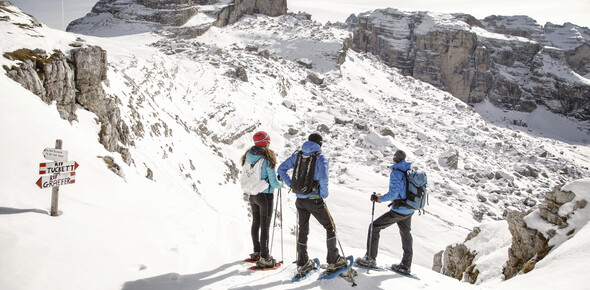 Madonna di Campiglio on the snow - Snowshoeing - Snow holiday in Italy