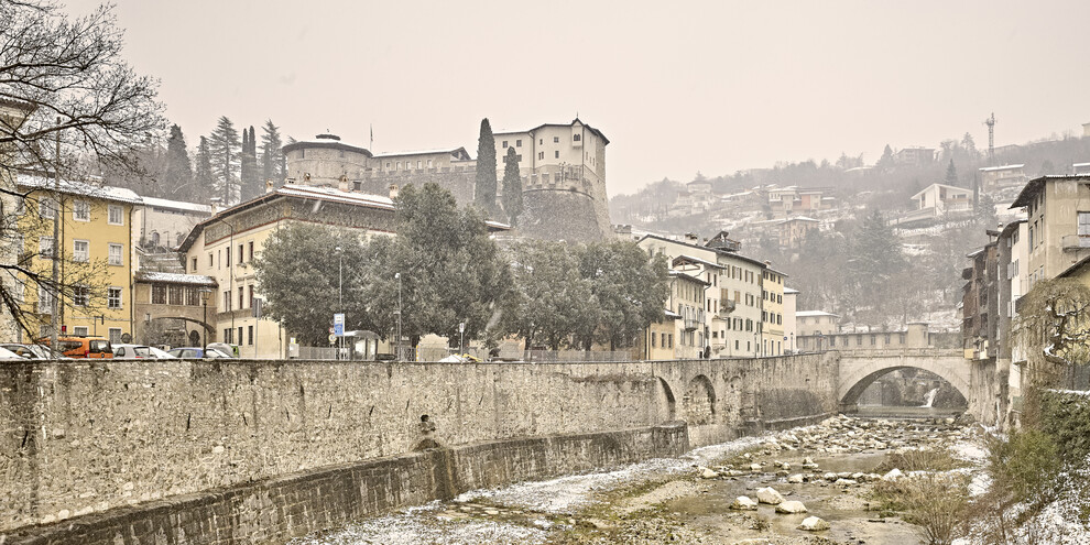 Rovereto - Panorama durante una nevicata