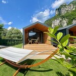  Photo of Mobile home, shower and bath, toilet, facing the garden