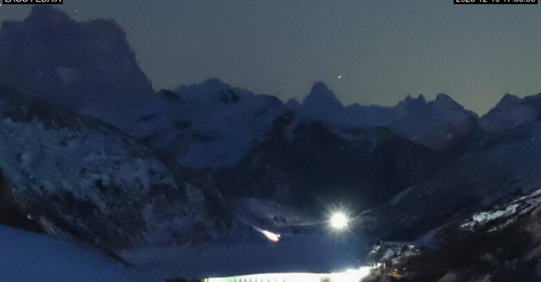 Webcam Canazei-Belvedere - Lago e Passo Fedaia