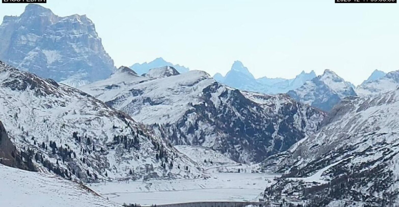 Webcam Canazei-Belvedere - Lago e Passo Fedaia