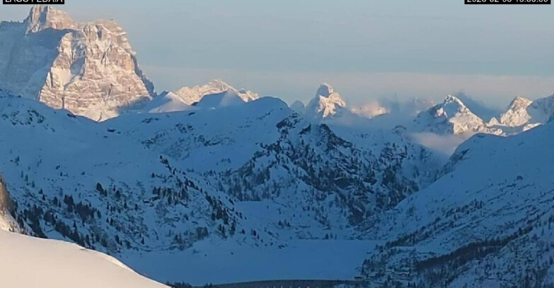 Webcam Canazei-Belvedere - Lago e Passo Fedaia