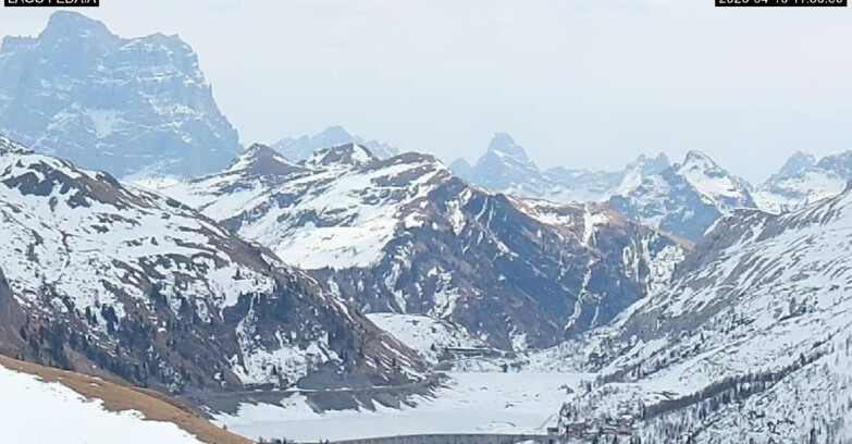 Webcam Canazei-Belvedere - Lago e Passo Fedaia