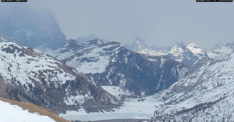 Webcam Canazei-Belvedere - Lago e Passo Fedaia