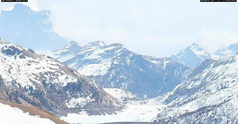 Webcam Canazei-Belvedere - Lago e Passo Fedaia