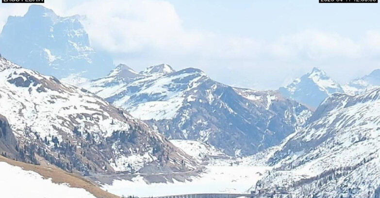 Webcam Canazei-Belvedere - Lago e Passo Fedaia