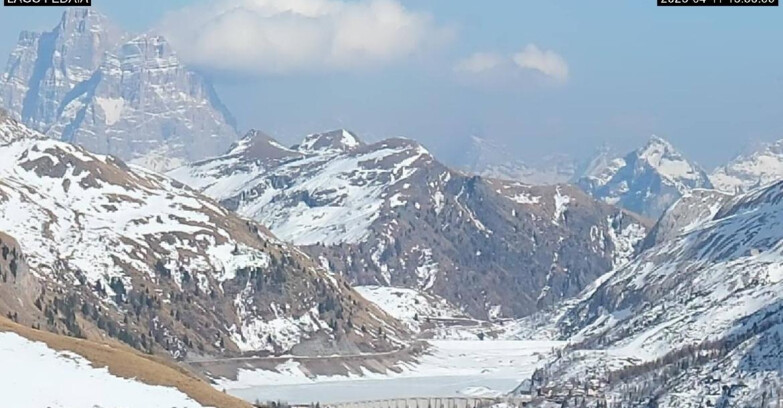 Webcam Canazei-Belvedere - Lago e Passo Fedaia