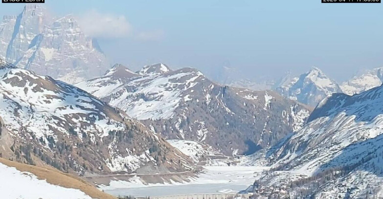 Webcam Canazei-Belvedere - Lago e Passo Fedaia