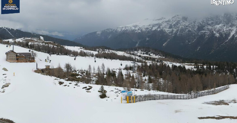 Webcam Madonna di Campiglio (Skiarea Campiglio Dolomiti di Brenta - Val di Sole Val Rendena) - Rifugio Viviani
