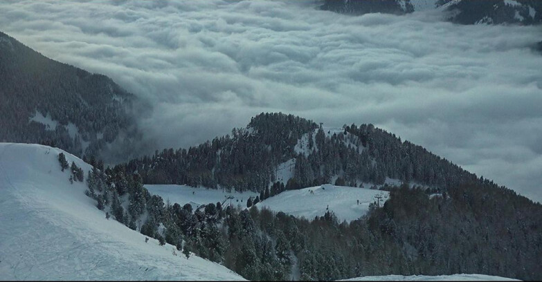 Webcam Pozza di Fassa-Aloch-Buffaure  - Sasso Lungo e Sasso Piatto visti da Buffaure