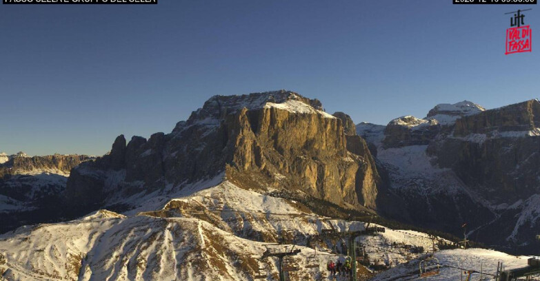 Webcam Campitello-Mazzin-Col Rodella  - Canazei - Passo Pordoi - Sass Pordoi