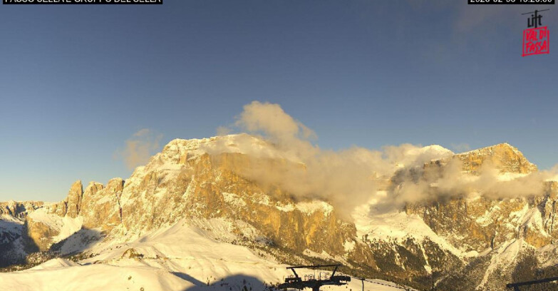 Webcam Campitello-Mazzin-Col Rodella - Canazei - Passo Pordoi - Sass Pordoi