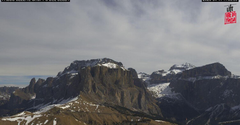 Webcam Кампителло-Маццин-Кол-Роделла  - Canazei - Passo Pordoi - Sass Pordoi