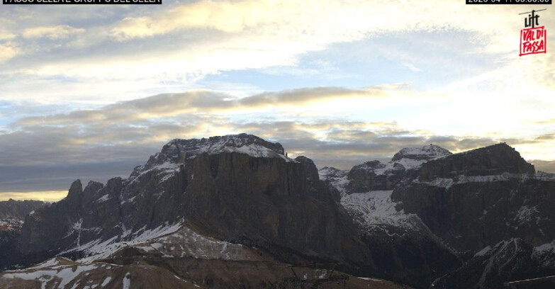 Webcam Кампителло-Маццин-Кол-Роделла  - Canazei - Passo Pordoi - Sass Pordoi
