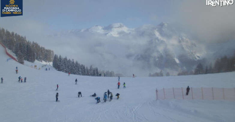 Webcam Ski area Campiglio Dolomiti di Brenta Val di Sole Val Rendena - Pista delle Rocce - Folgarida