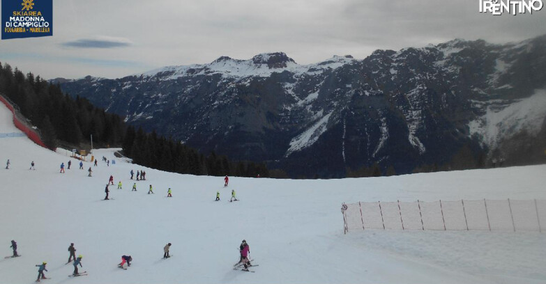 Webcam Skiarea Campiglio Dolomiti di Brenta Val di Sole Val Rendena - Pista delle Rocce - Folgarida