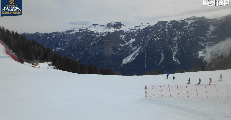 Webcam Skiarea Campiglio Dolomiti di Brenta Val di Sole Val Rendena - Pista delle Rocce - Folgarida