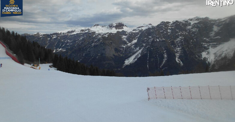 Webcam Skiarea Campiglio Dolomiti di Brenta Val di Sole Val Rendena - Pista delle Rocce - Folgarida