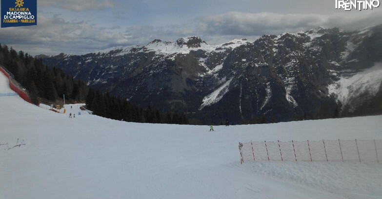Webcam Skiarea Campiglio Dolomiti di Brenta Val di Sole Val Rendena - Pista delle Rocce - Folgarida