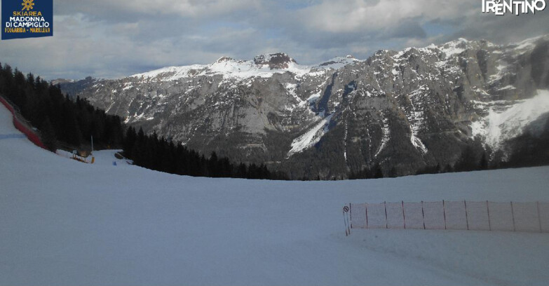 Webcam Skiarea Campiglio Dolomiti di Brenta Val di Sole Val Rendena - Pista delle Rocce - Folgarida