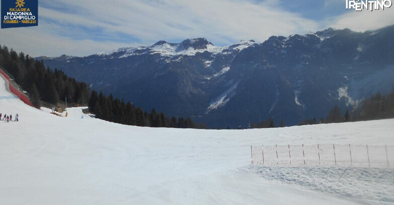 Webcam Skiarea Campiglio Dolomiti di Brenta Val di Sole Val Rendena - Pista delle Rocce - Folgarida