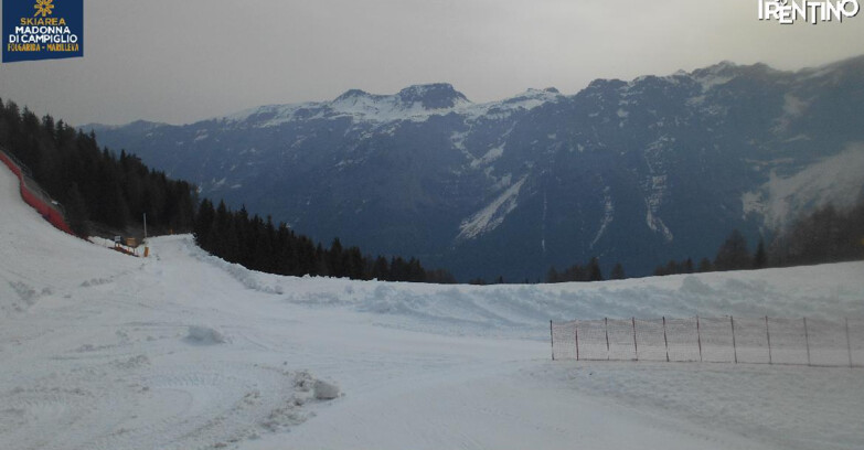 Webcam Skiarea Campiglio Dolomiti di Brenta Val di Sole Val Rendena - Pista delle Rocce - Folgarida