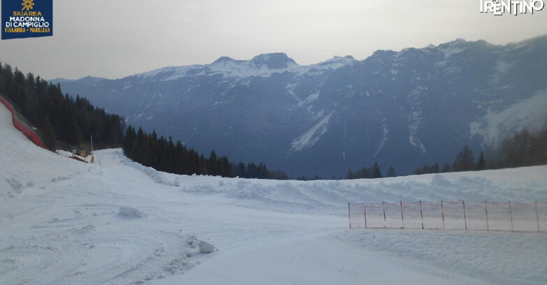 Webcam Skiarea Campiglio Dolomiti di Brenta Val di Sole Val Rendena - Pista delle Rocce - Folgarida